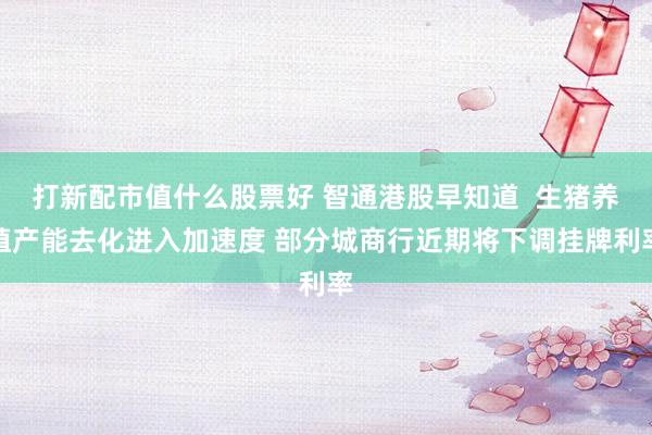 打新配市值什么股票好 智通港股早知道  生猪养殖产能去化进入加速度 部分城商行近期将下调挂牌利率
